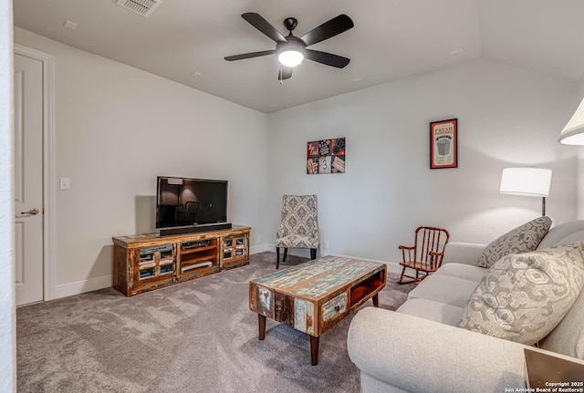 22806 Rio Salado, San Antonio, TX 78261 - living room featuring ceiling fan and carpet floors