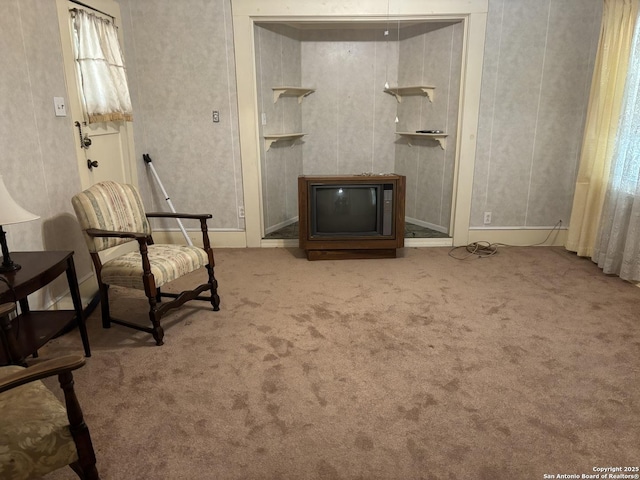 1927 Lee Hall, San Antonio, TX 78201 - living area with carpet and baseboards