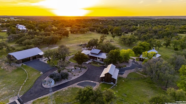 159 Inspiration, Fredericksburg, TX 78624 - aerial view at dusk of a view of trees