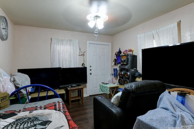 325 Sims, San Antonio, TX 78225 - bedroom featuring wood finished floors and ceiling fan