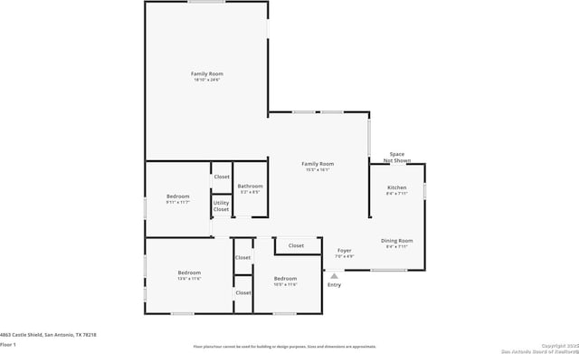 4863 Castle Shield, San Antonio, TX 78218 - property floor plan