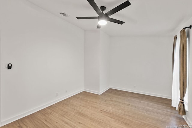 2718 Old Field Dr Unit 101, San Antonio, TX 78247 - empty room featuring ceiling fan, light wood-style flooring, and baseboards