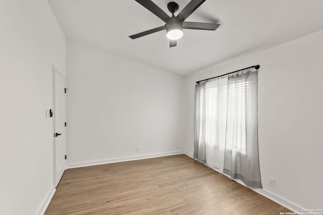 2718 Old Field Dr Unit 101, San Antonio, TX 78247 - empty room featuring a ceiling fan, light wood-style floors, and baseboards