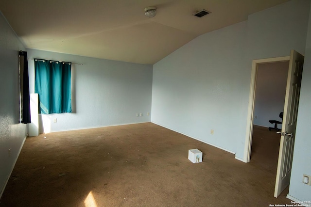 7331 Obbligato Ln, San Antonio, TX 78266 - carpeted spare room with vaulted ceiling, baseboards, and a smoke detector