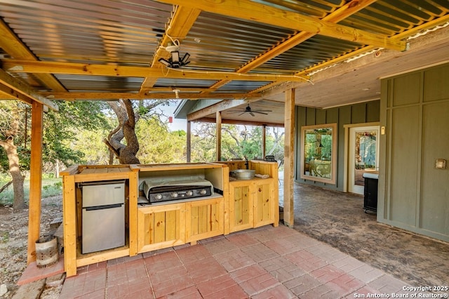 231 Doris Dr, Kerrville, TX 78028 - view of patio with ceiling fan