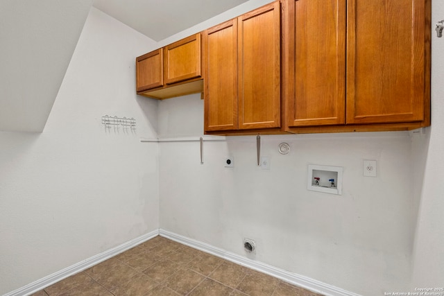 18719 Needle Rock, San Antonio, TX 78258 - laundry room featuring hookup for a gas dryer, electric dryer hookup, cabinet space, and hookup for a washing machine