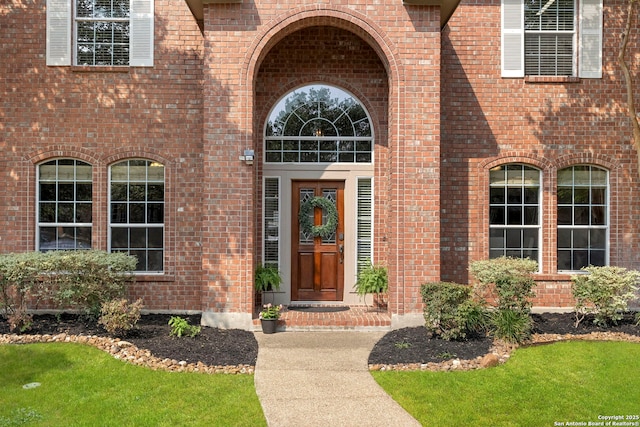 18719 Needle Rock, San Antonio, TX 78258 - view of exterior entry featuring brick siding