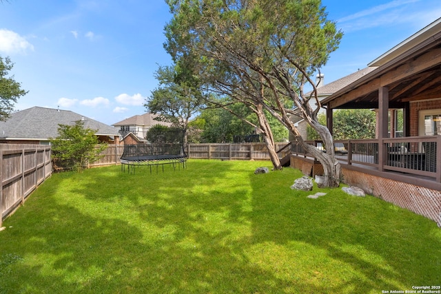 18719 Needle Rock, San Antonio, TX 78258 - view of yard featuring a trampoline