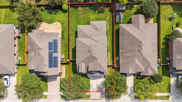 13508 Ashmont, Live Oak, TX 78233 - aerial perspective of suburban area featuring property parcel outlined