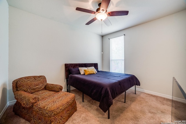 12406 Prince Solms, San Antonio, TX 78253 - bedroom with baseboards, carpet floors, and ceiling fan