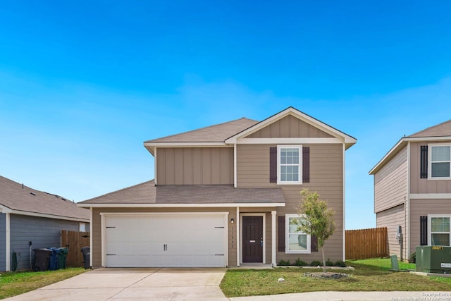 11042 Eyelet Hbr, Converse, TX 78109 - traditional home with concrete driveway, roof with shingles, and board and batten siding