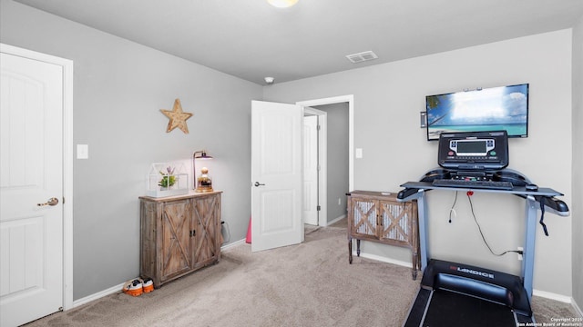 7110 Marina Del Rey, Converse, TX 78109 - exercise room featuring carpet floors and baseboards