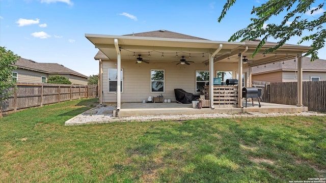 7110 Marina Del Rey, Converse, TX 78109 - rear view of property with a ceiling fan and a patio