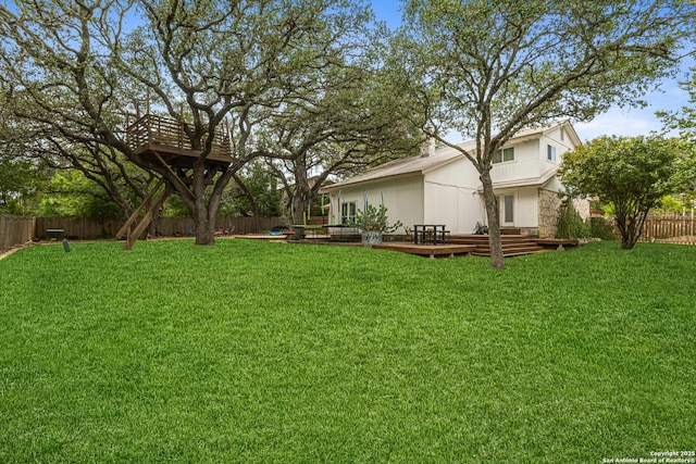 1946 Encino Belle, San Antonio, TX 78259 - view of yard with a deck