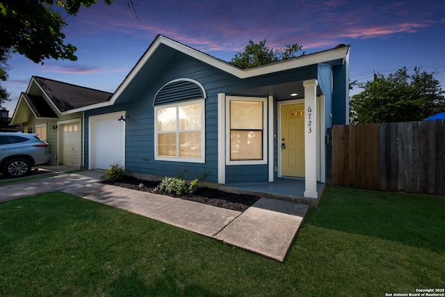 6723 Hickory Springs Dr, San Antonio, TX 78249 - single story home featuring an attached garage, driveway, and a porch