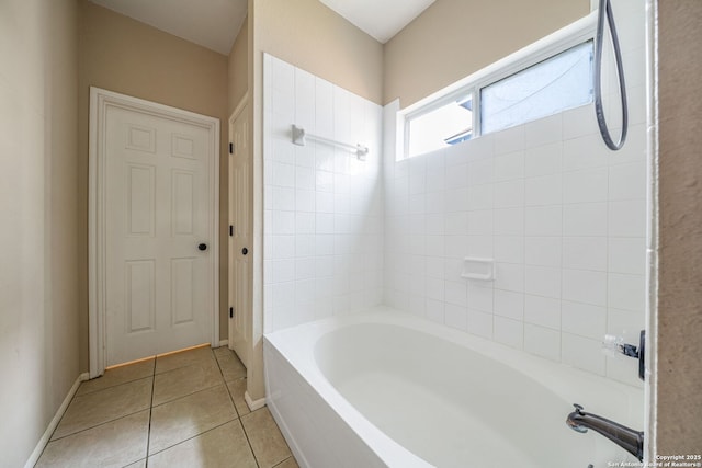 20519 View Mdw, San Antonio, TX 78258 - bathroom featuring tile patterned floors, baseboards, and shower / washtub combination