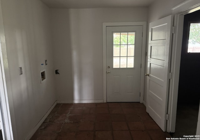 102 Killarney Dr, San Antonio, TX 78223 - doorway to outside featuring plenty of natural light and dark tile patterned flooring