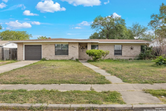 4503 Tropical, San Antonio, TX 78218 - ranch-style house featuring brick siding, concrete driveway, and a garage
