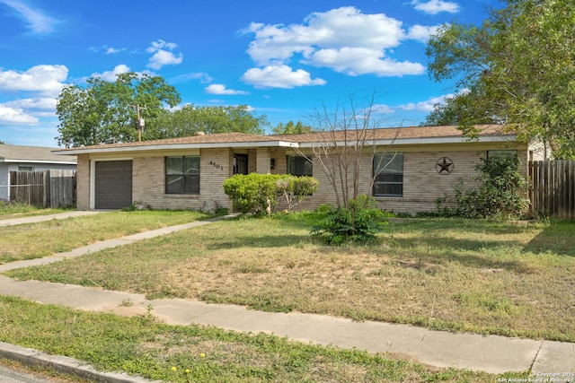 4503 Tropical, San Antonio, TX 78218 - ranch-style house featuring an attached garage, brick siding, and driveway