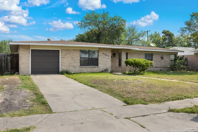 4503 Tropical, San Antonio, TX 78218 - ranch-style home with brick siding, driveway, and a garage