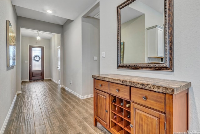 8922 Trail Dust, San Antonio, TX 78254 - foyer entrance featuring baseboards and wood finished floors