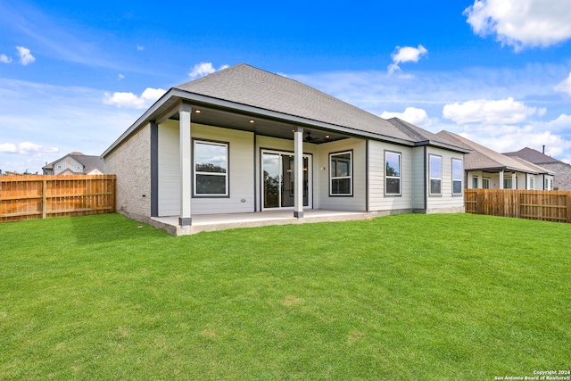 204 Azalea Aly, Castroville, TX 78009 - back of house with a patio area and a ceiling fan
