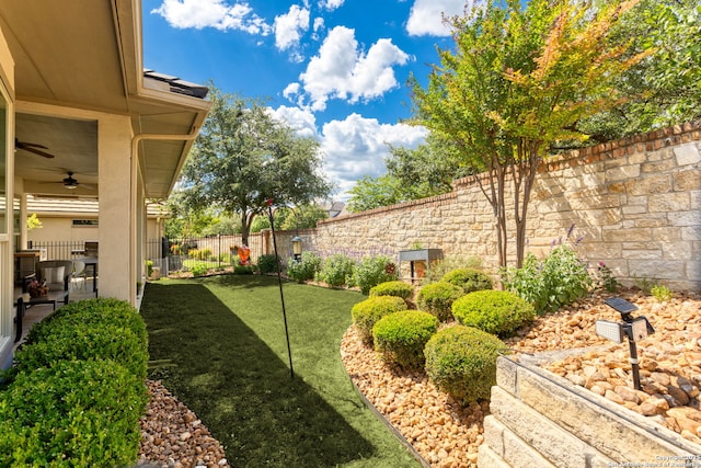 17 Denbury, San Antonio, TX 78257 - view of yard with ceiling fan