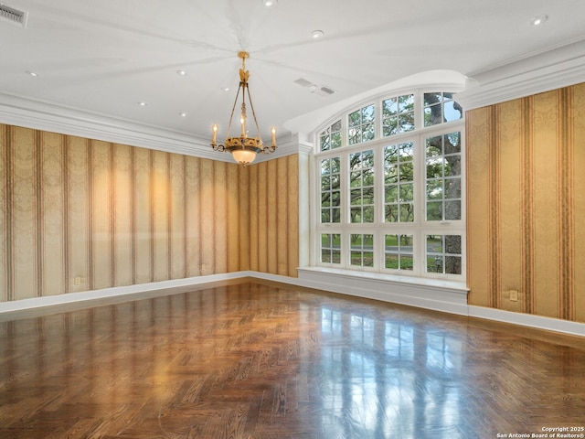100 Tomahawk Hl, Country Village, TX 78232 - spare room with a chandelier, baseboards, and recessed lighting