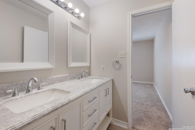 8314 Morning Grv, Converse, TX 78109 - full bathroom featuring double vanity and baseboards