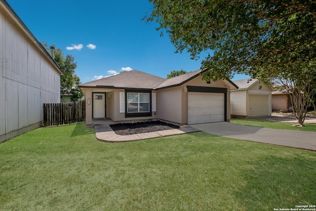 8314 Morning Grv, Converse, TX 78109 - ranch-style house featuring a garage, stucco siding, concrete driveway, and a shingled roof