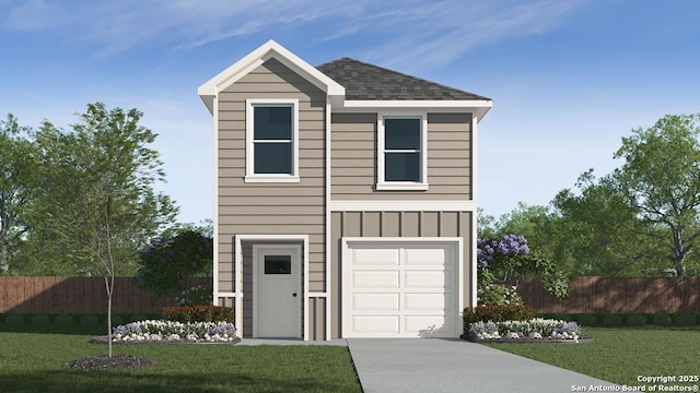 5939 Celestite Bnd, San Antonio, TX 78222 - view of front of property featuring driveway, a shingled roof, and a garage
