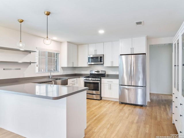 602 Northridge, San Antonio, TX 78209 - kitchen with stainless steel appliances, a sink, white cabinetry, and recessed lighting