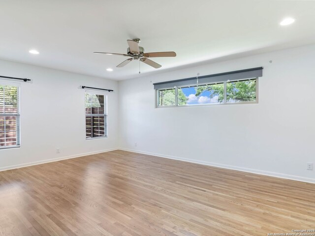 602 Northridge, San Antonio, TX 78209 - empty room featuring plenty of natural light, light wood-style flooring, recessed lighting, and baseboards