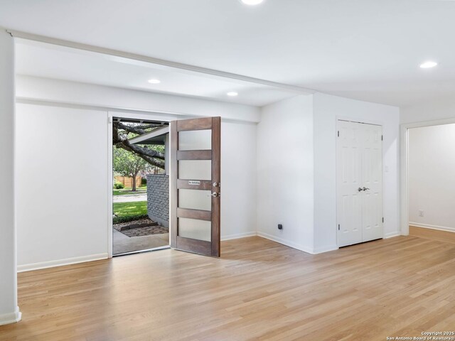 602 Northridge, San Antonio, TX 78209 - spare room with light wood-style flooring, recessed lighting, and baseboards
