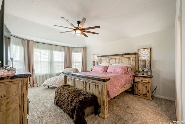 948 Black Horse Way, San Antonio, TX 78260 - bedroom with carpet, a ceiling fan, and baseboards