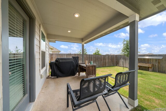 948 Black Horse Way, San Antonio, TX 78260 - view of patio with area for grilling