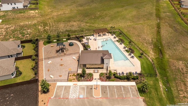 948 Black Horse Way, San Antonio, TX 78260 - aerial view of a pool