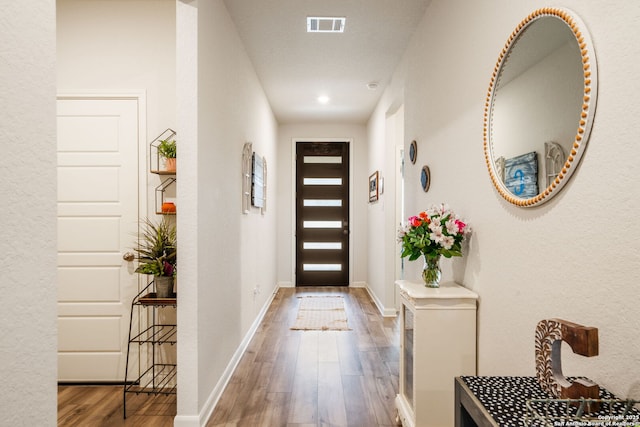 948 Black Horse Way, San Antonio, TX 78260 - foyer with wood finished floors, baseboards, and recessed lighting