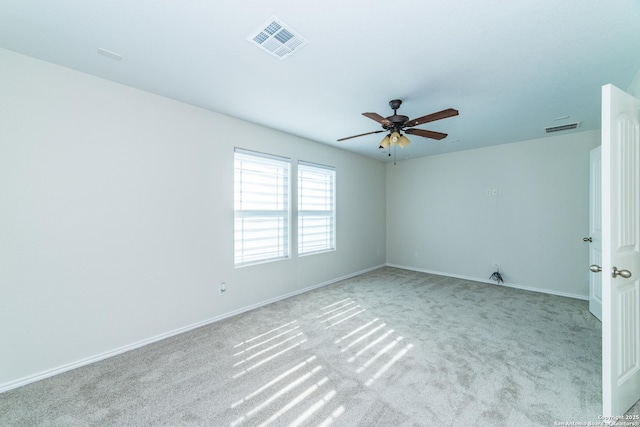 7735 Brisbane Bnd, Converse, TX 78109 - empty room with light colored carpet, a ceiling fan, and baseboards