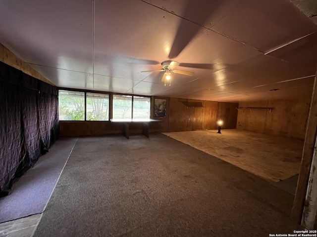 512 Brown Ln, Floresville, TX 78114 - empty room featuring carpet and ceiling fan