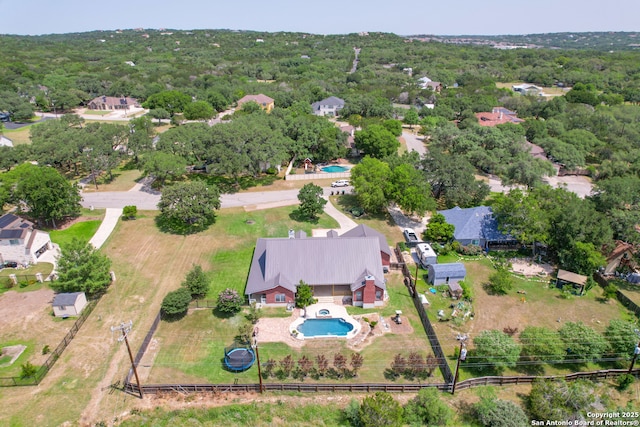 8718 Paseo Oaks, San Antonio, TX 78255 - drone / aerial view of a pool