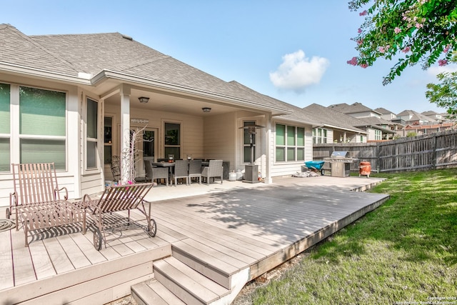 25514 Vista Bella, San Antonio, TX 78260 - deck featuring outdoor dining space and grilling area