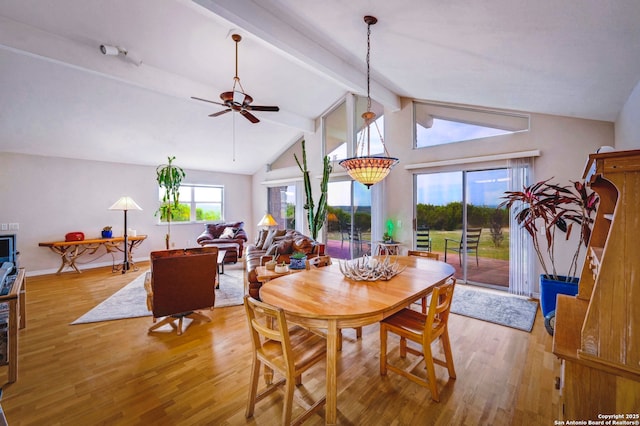 1231 Montell, Wimberley, TX 78676 - dining room featuring light wood finished floors and ceiling fan