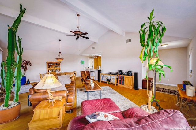 1231 Montell, Wimberley, TX 78676 - living room featuring a ceiling fan and wood finished floors