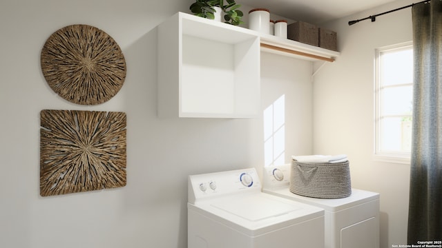 2638 Downsbury Dr, New Braunfels, TX 78130 - washroom with separate washer and dryer and healthy amount of natural light