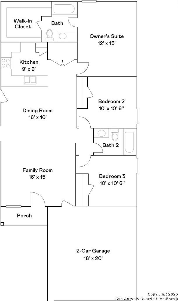7207 Lincoln Trce, San Antonio, TX 78222 - property floor plan
