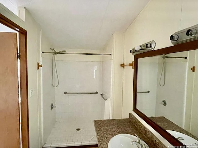 2230 Bear Springs Dr, San Antonio, TX 78245 - bathroom featuring walk in shower and vanity
