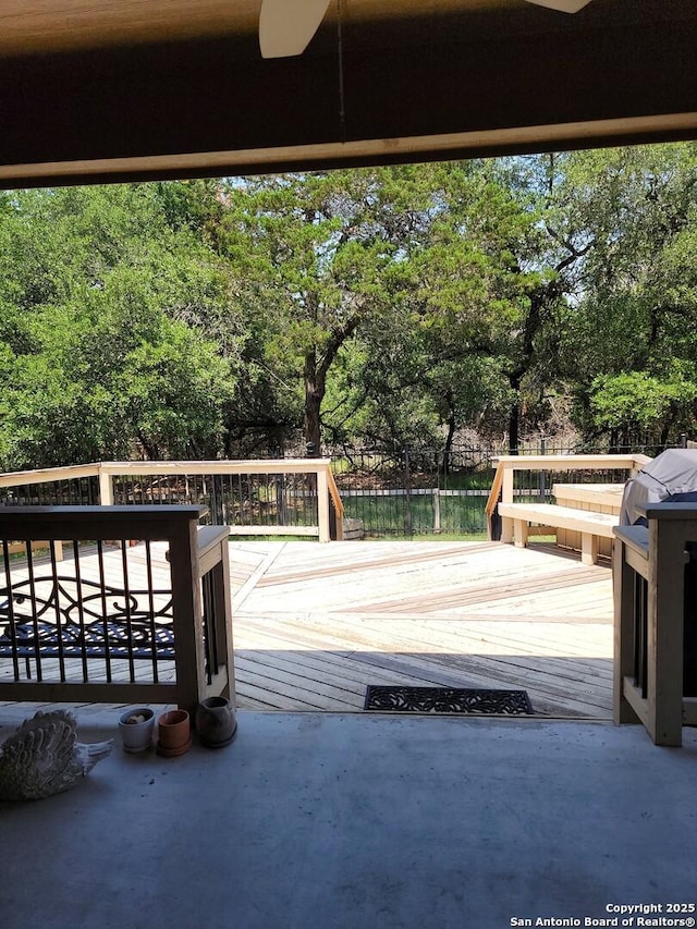 26106 Indian Clf, San Antonio, TX 78260 - deck with view of scattered trees