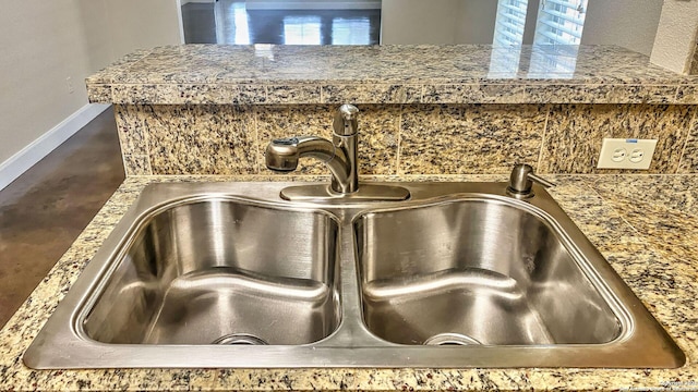 2222 Gruene Lk, New Braunfels, TX 78130 - kitchen view of a sink and baseboards