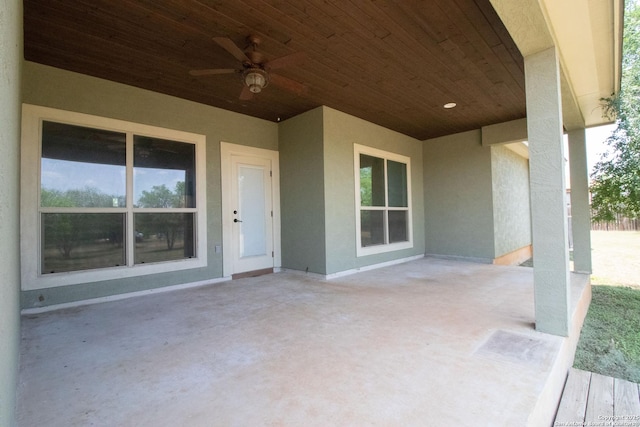 2516 County Road 357, La Vernia, TX 78121 - view of patio / terrace featuring ceiling fan
